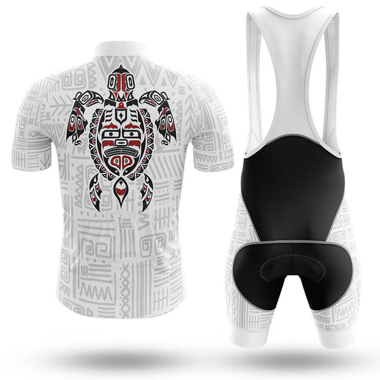 Men's Short Sleeve Cycling Jersey Haida Native Turtle | RSSC Premium Cycling Kit Back View