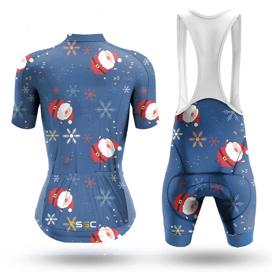 Christmas Cartoon Pictures Women's Short Sleeve Cycling Kit
