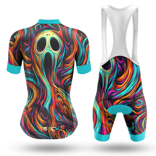 Skull Color Spirit Animal Illustration Women's Short Sleeve Cycling Kit