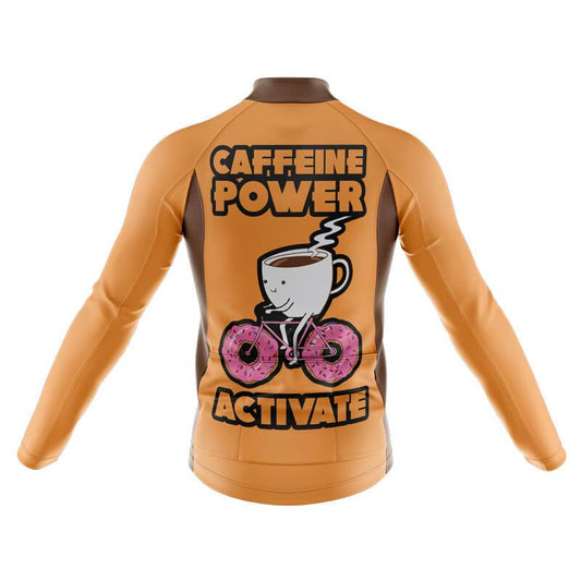 Men's Long Sleeve Cycling Jersey Caffeine Power Activate Cycling Jersey | RSSC Premium Cycling Kit Back View