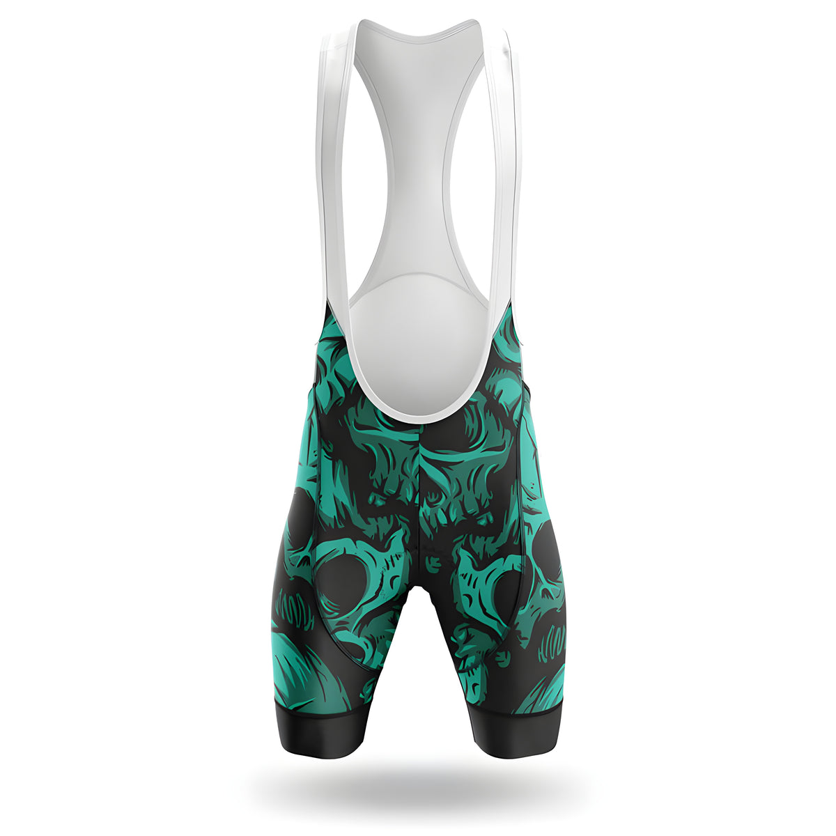 Men's Short Sleeve Cycling Kit Green Skulls | RSSC Performance Cycling Apparel View 4