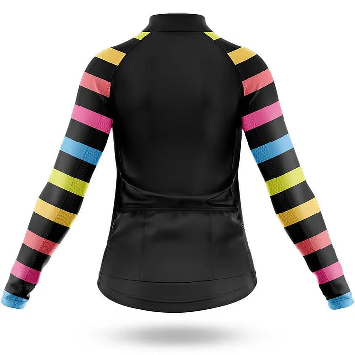 Colorful Black Women's Cycling Kit