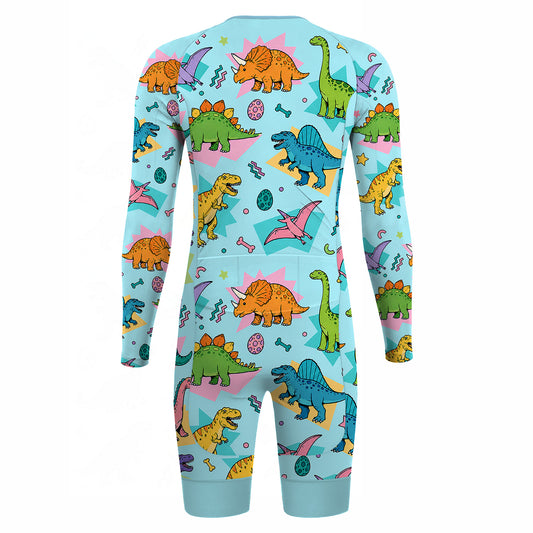 Dinosaur Men's Long Sleeve Triathlon Suit