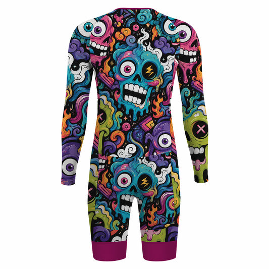 Alien Creatures Multicolor Men's Long Sleeve Triathlon Suit