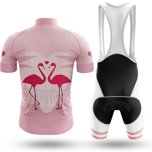 Men's Short Sleeve Cycling Jersey Flamingo | RSSC Premium Cycling Kit Back View