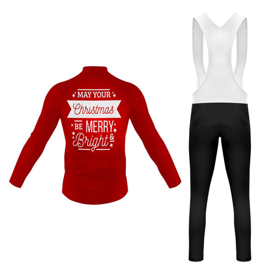 Men's Long Sleeve Cycling Jersey May Your Christmas Be Merry | RSSC Premium Cycling Kit Back View
