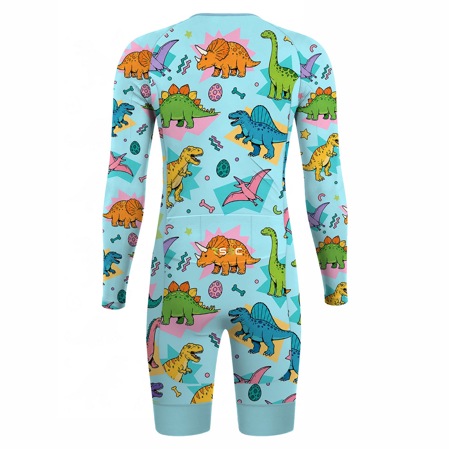 Dinosaur Men's Long Sleeve Triathlon Suit