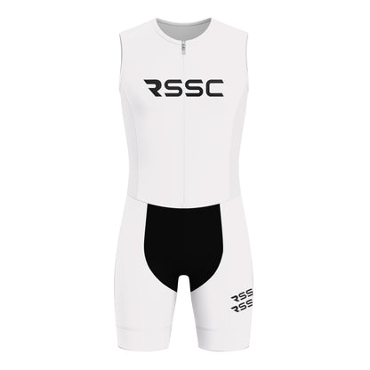 RSSC Lightweight White Men's Sleeveless Triathlon Suit