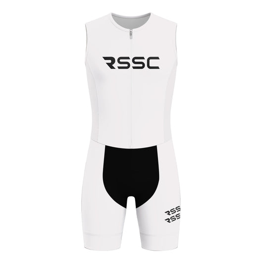 RSSC Lightweight White Men's Sleeveless Triathlon Suit