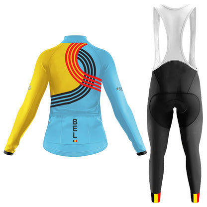 2025 Belgian National Team Cycling Jersey Women's Long Sleeve Cycling Kit