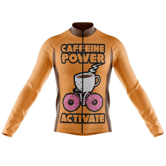 Maillot de cyclisme à manches longues pour homme Caffeine Power Activate