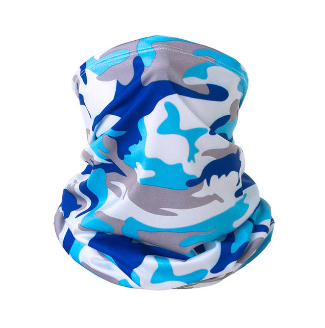 Camouflage Sky Blue Faceguard Anti Pollution Scarf Face Cover