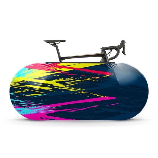 Colorful Abstract Movement Bicycle Wheels Cover