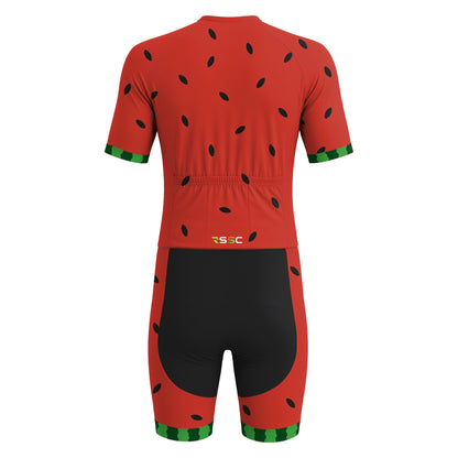 Watermelon Men's Short Sleeve Triathlon Suit