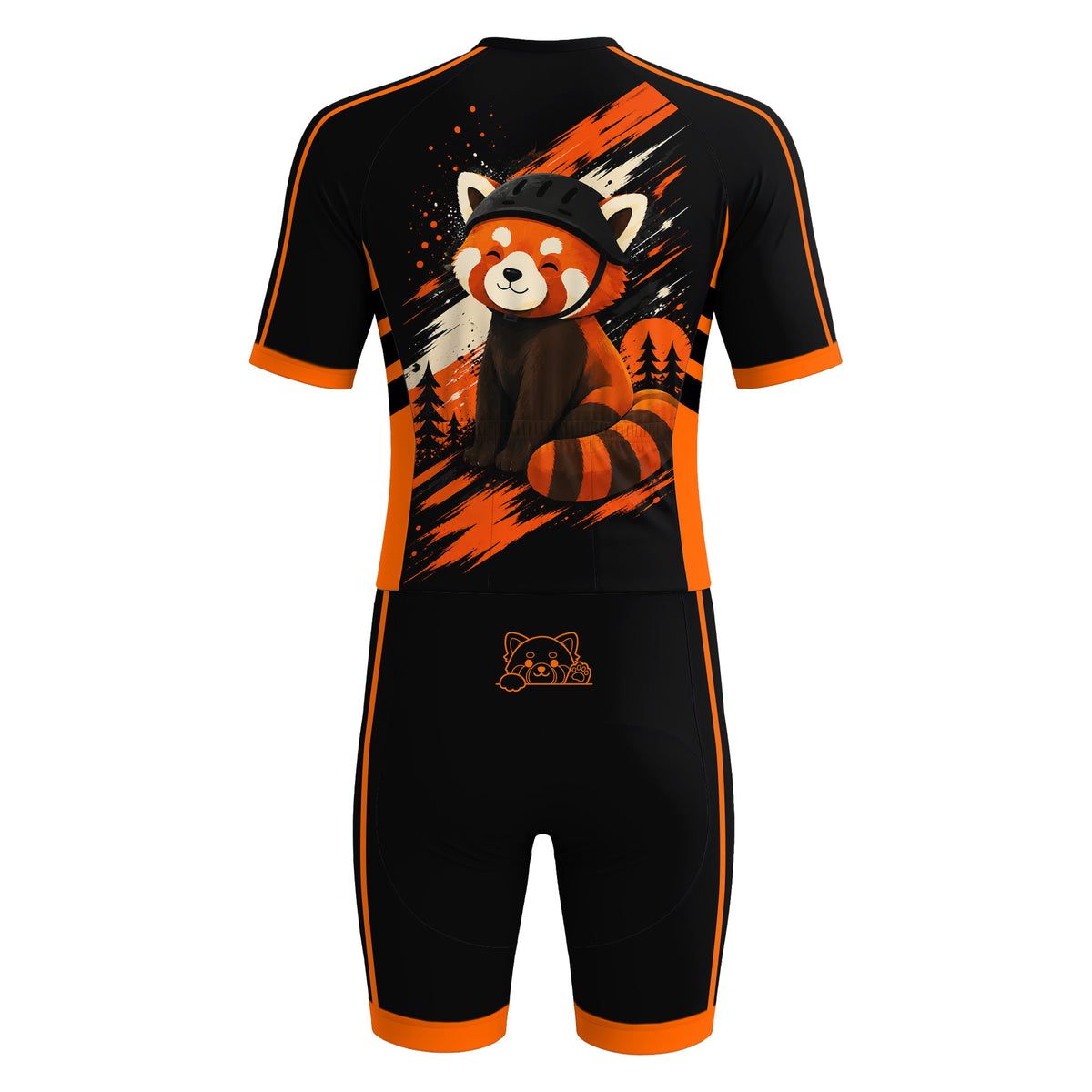 Red Panda Men's Short Sleeve Triathlon Suit