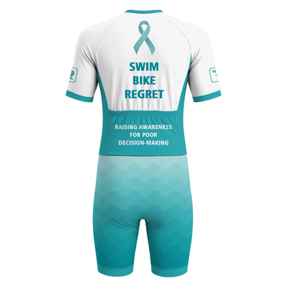 Swim-Bike-Regret Men's Short Sleeve Triathlon Suit