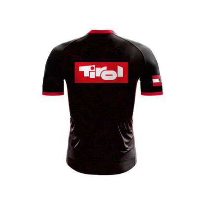 Kurzarm-Radtrikot für Herren „Belgian Surrealismus“