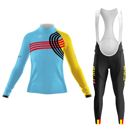 2025 Belgian National Team Cycling Jersey Women's Long Sleeve Cycling Kit