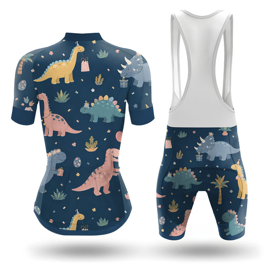 Dinosaur Pattern Women's Short Sleeve Cycling Kit