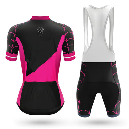 Pink Noir Spider Women's Short Sleeve Cycling Kit