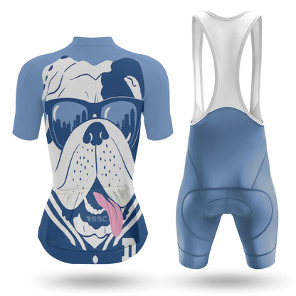 Bulldog With Sunglasses Women's Short Sleeve Cycling Kit
