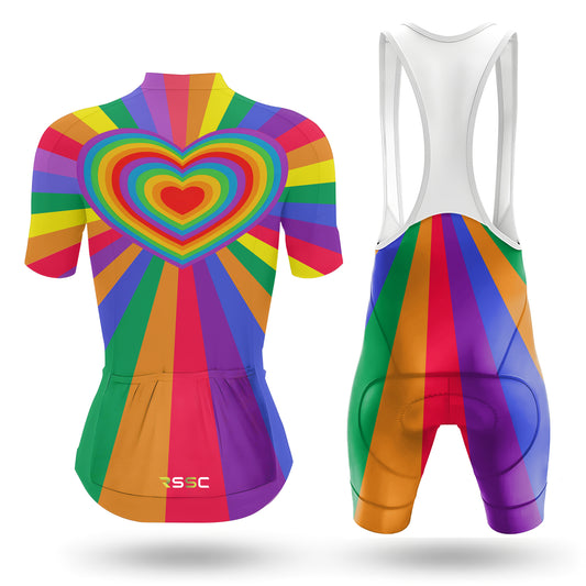 Love Rainbow Women's Short Sleeve Cycling Kit