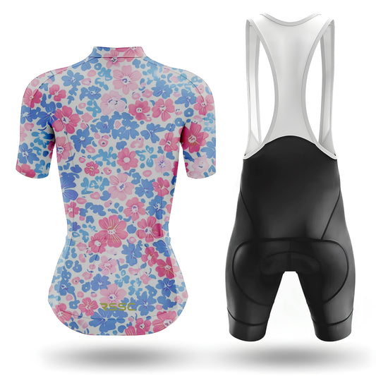 Colorful Flowers Women's Short Sleeve Cycling Kit