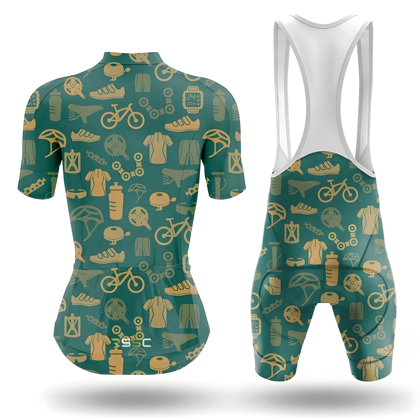 Bicycle Equipment Pattern Women's Short Sleeve Cycling Kit