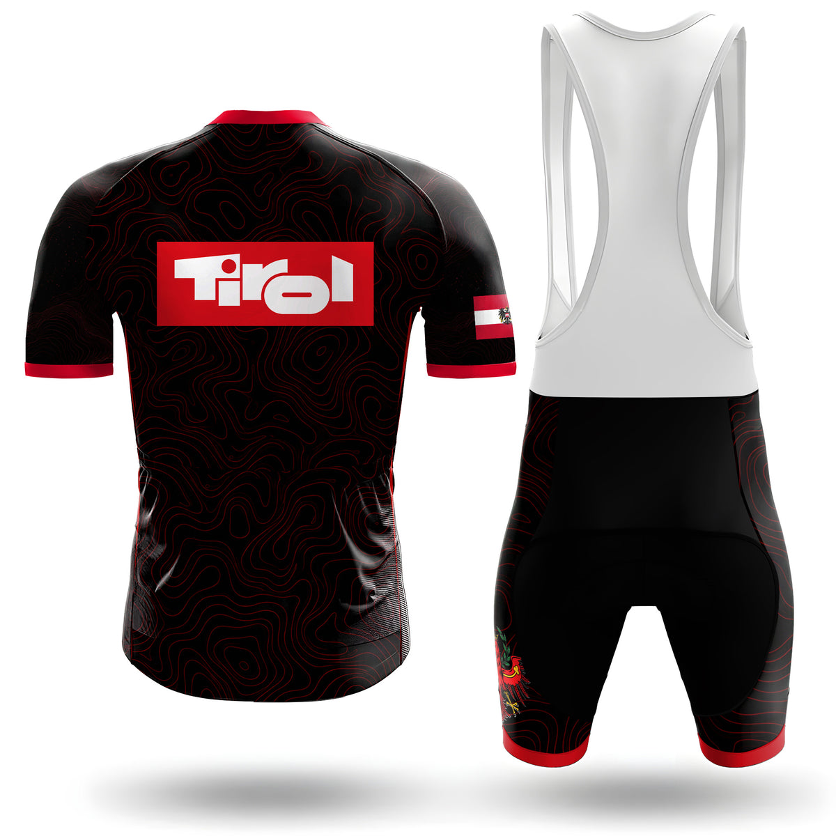Kurzarm-Radtrikot für Herren „Belgian Surrealismus“