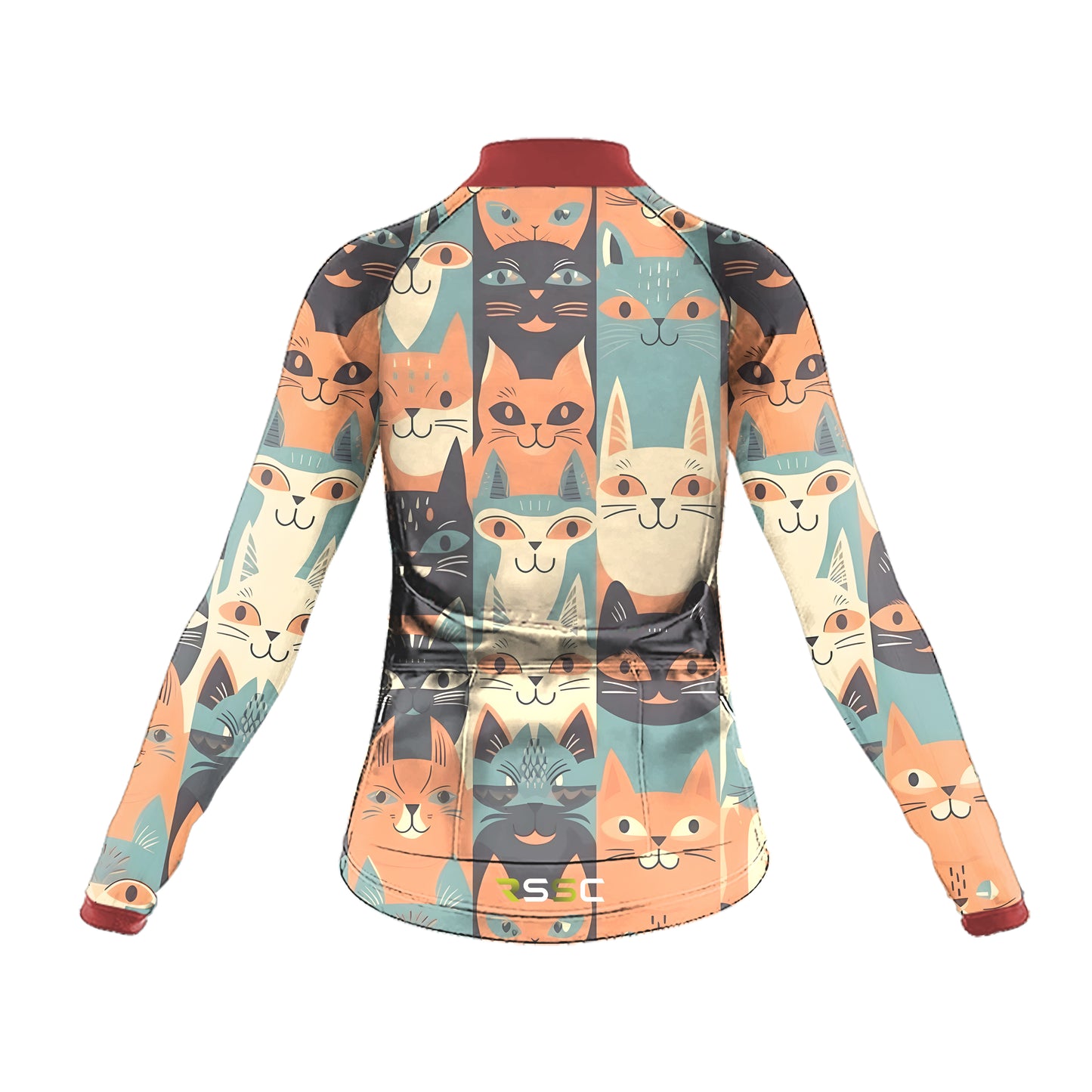 Emoticon Cat Women's Long Sleeve Cycling Kit