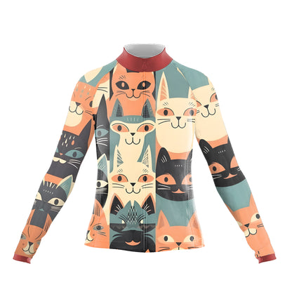 Emoticon Cat Women's Long Sleeve Cycling Kit