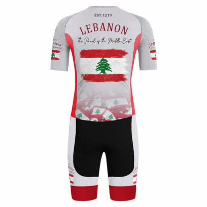 Lebanon Men's Short Sleeve Triathlon Suit
