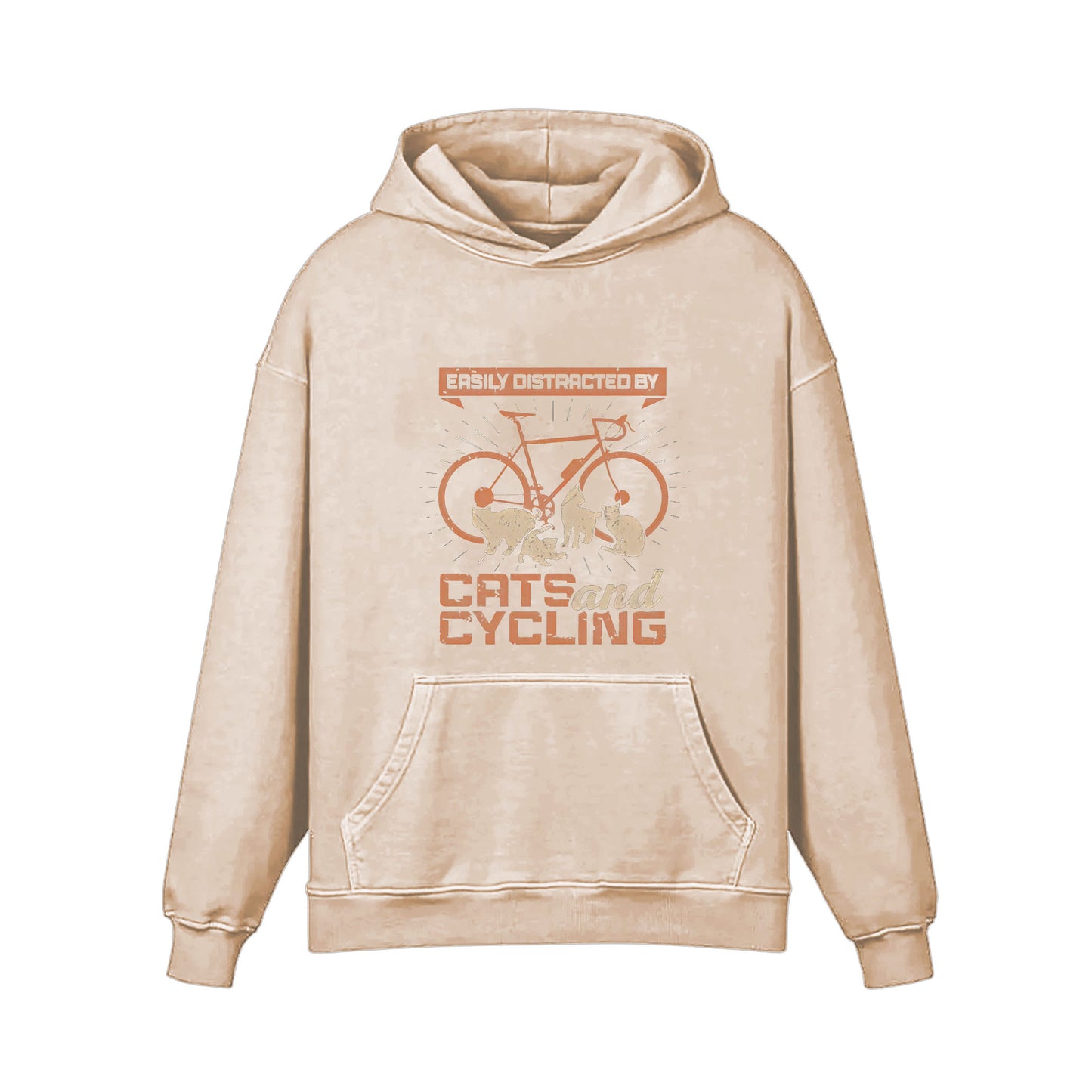 Cats And Cycling Hoodie