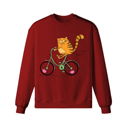 Sweat-shirt cycliste buveur de café