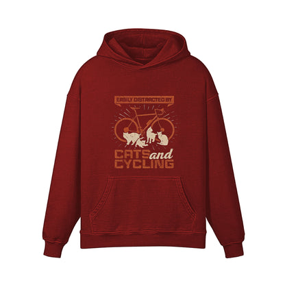 Cats And Cycling Hoodie