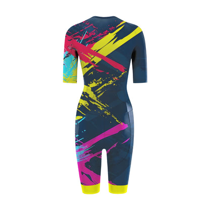 Colorful Abstract Movement Women's Triathlon Suit