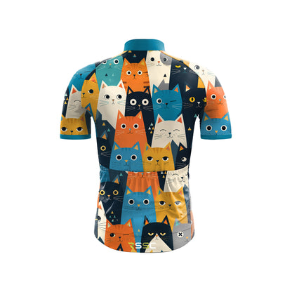 Cartoon Cat Men's Cycling Kit