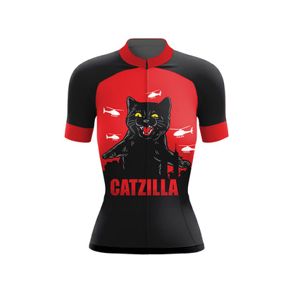 cat gatzilla Women's Short Sleeve Cycling Kit