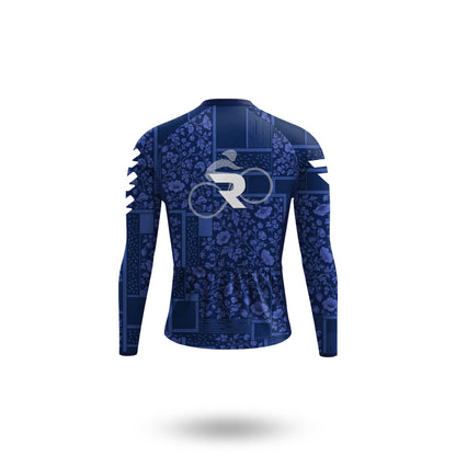 Indigo Poppy Men's Long Sleeve Cycling Kit