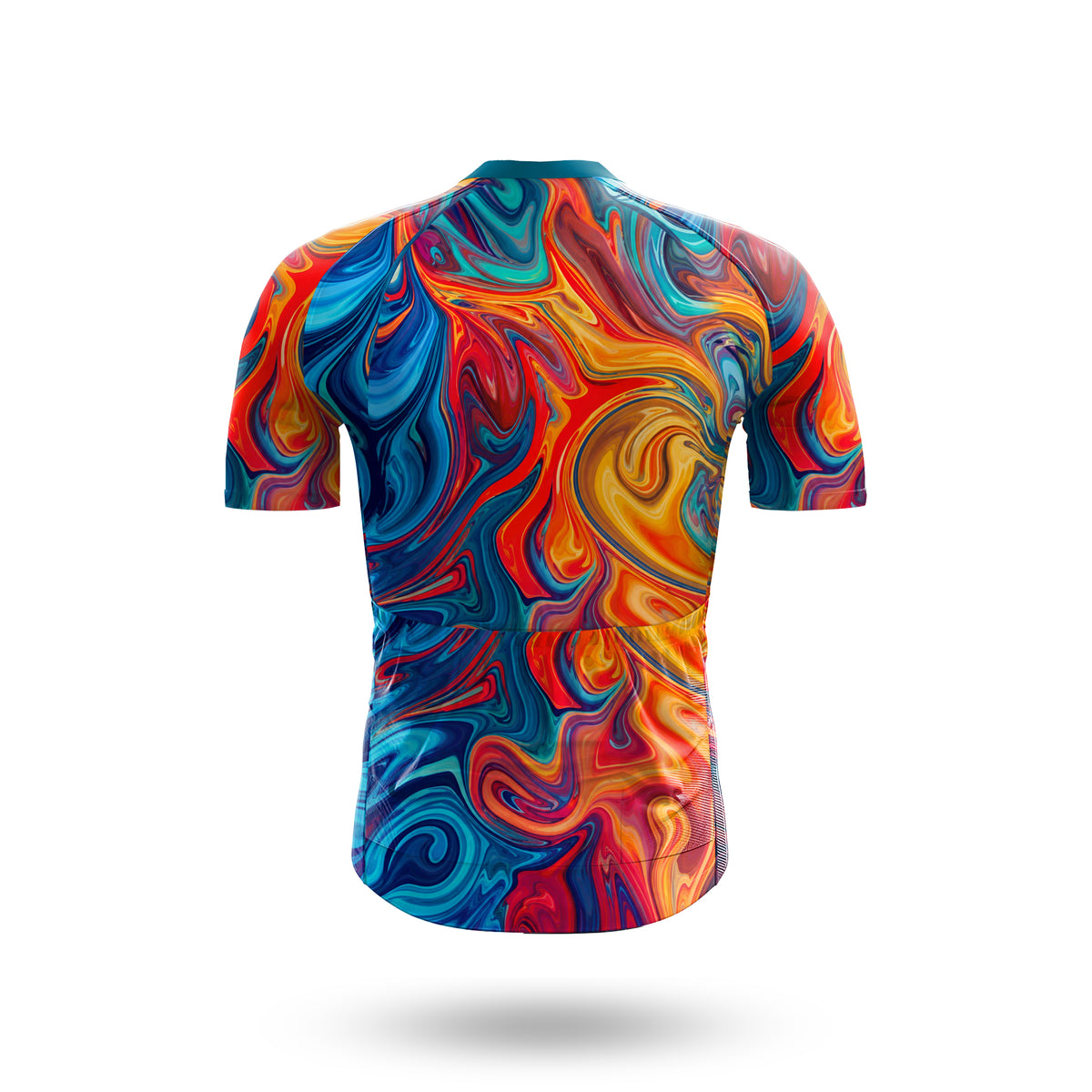 Ensemble de cyclisme marbre liquide pour homme à manches courtes