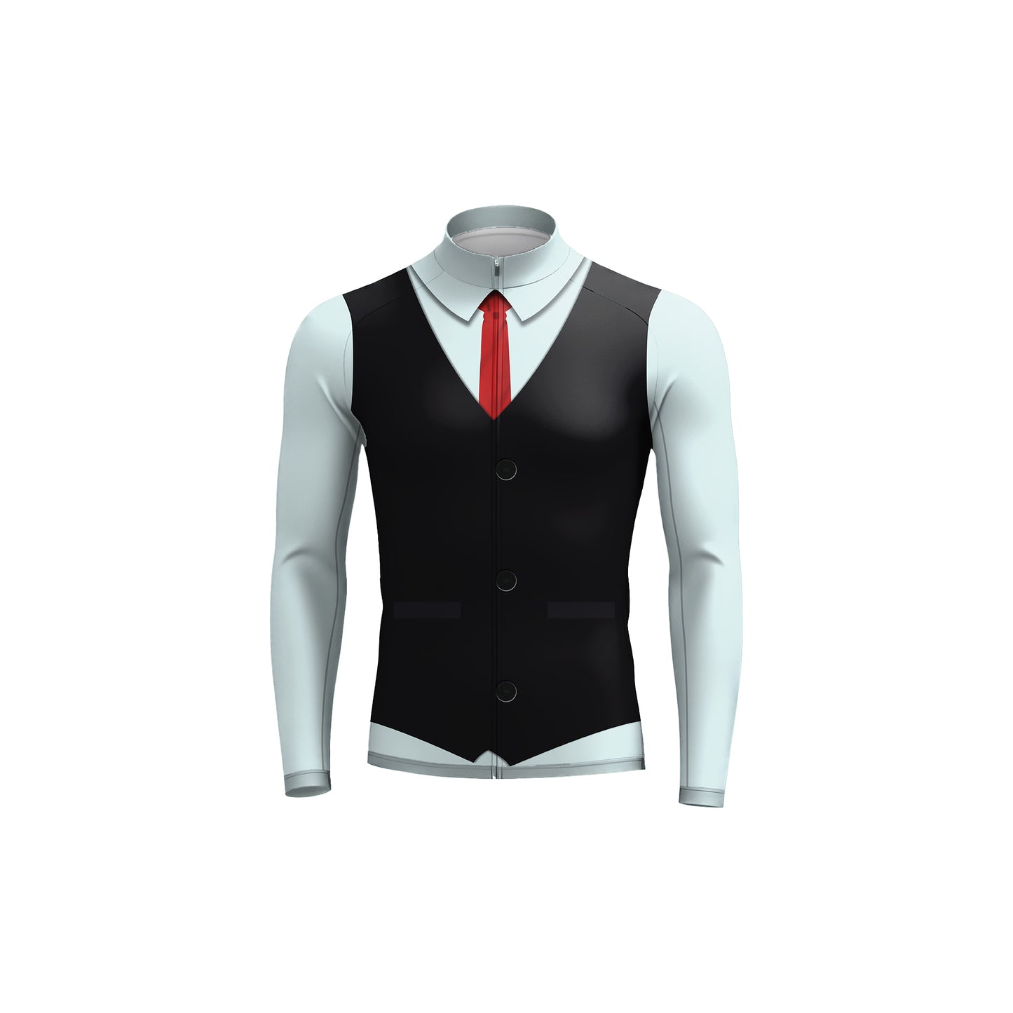 Elegant Thug Black Men's Long Sleeve Cycling Kit