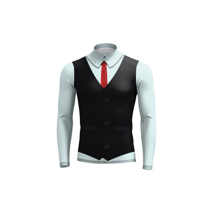 Elegant Thug Black Men's Long Sleeve Cycling Kit