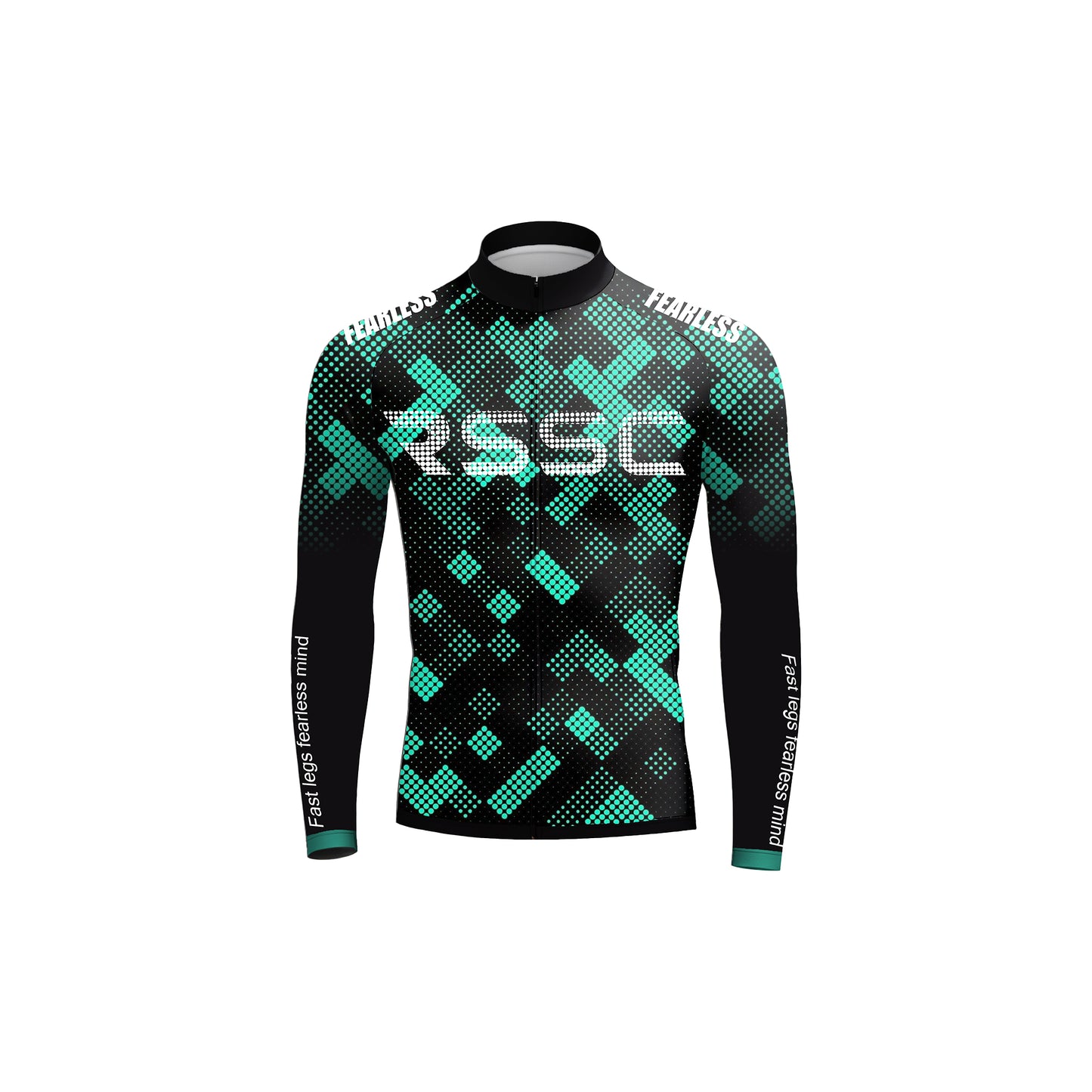 Fearless Green Men's Long Sleeve Cycling Kit