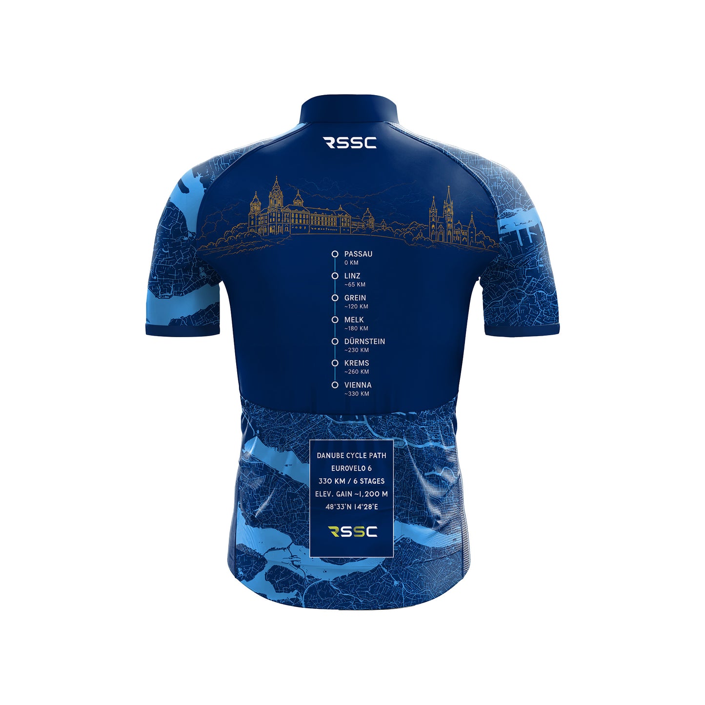 Along the Danube Men's Short Sleeve Cycling Kit