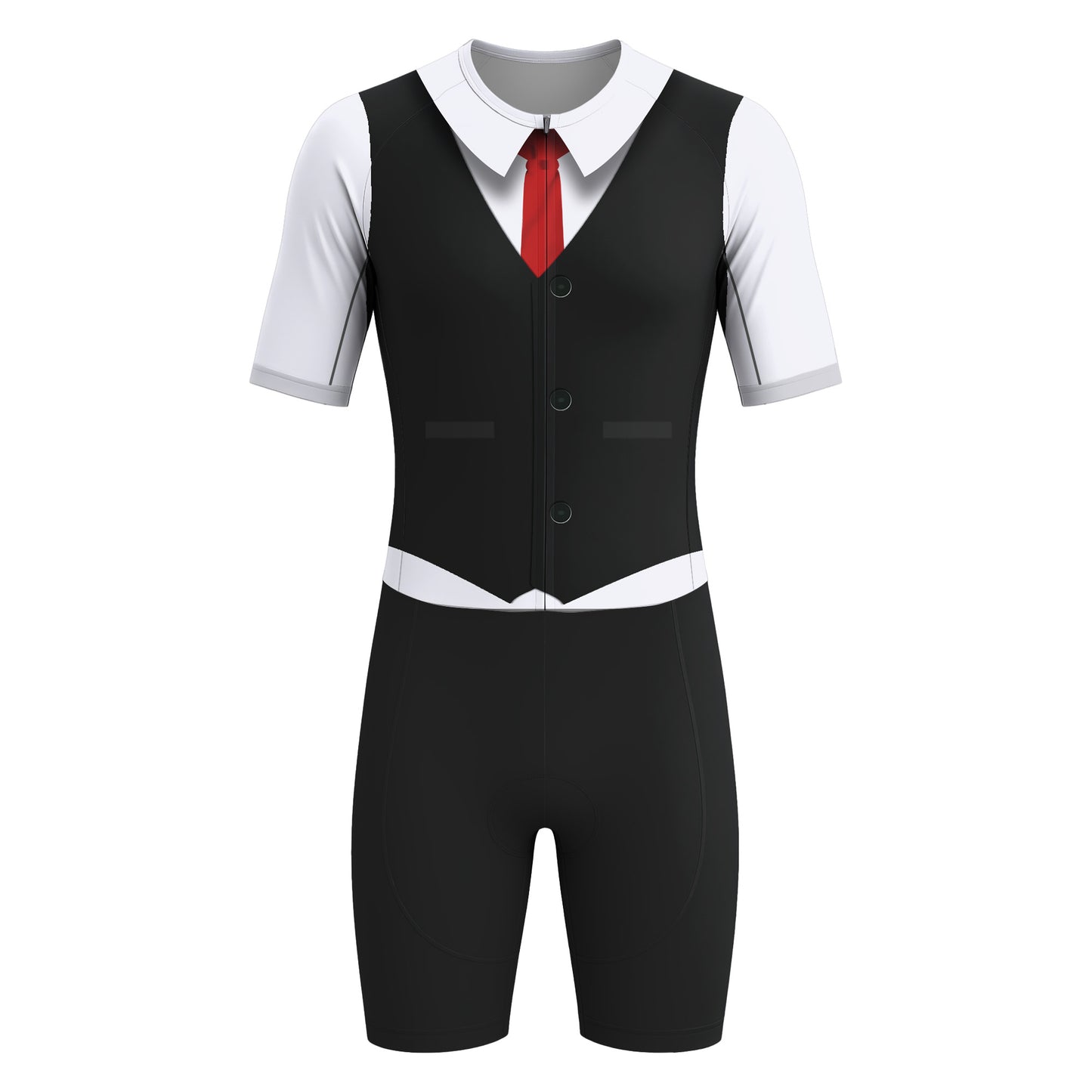 Elegant Thug Black Men's Short Sleeve Triathlon Suit