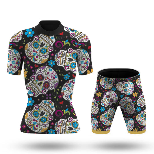 Sugar Skull Women's Short Sleeve Cycling Kit