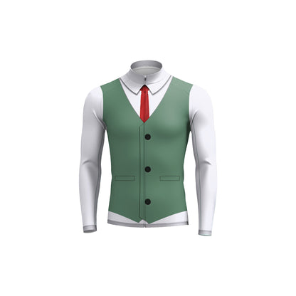 Elegant Thug Green Men's Long Sleeve Cycling Kit