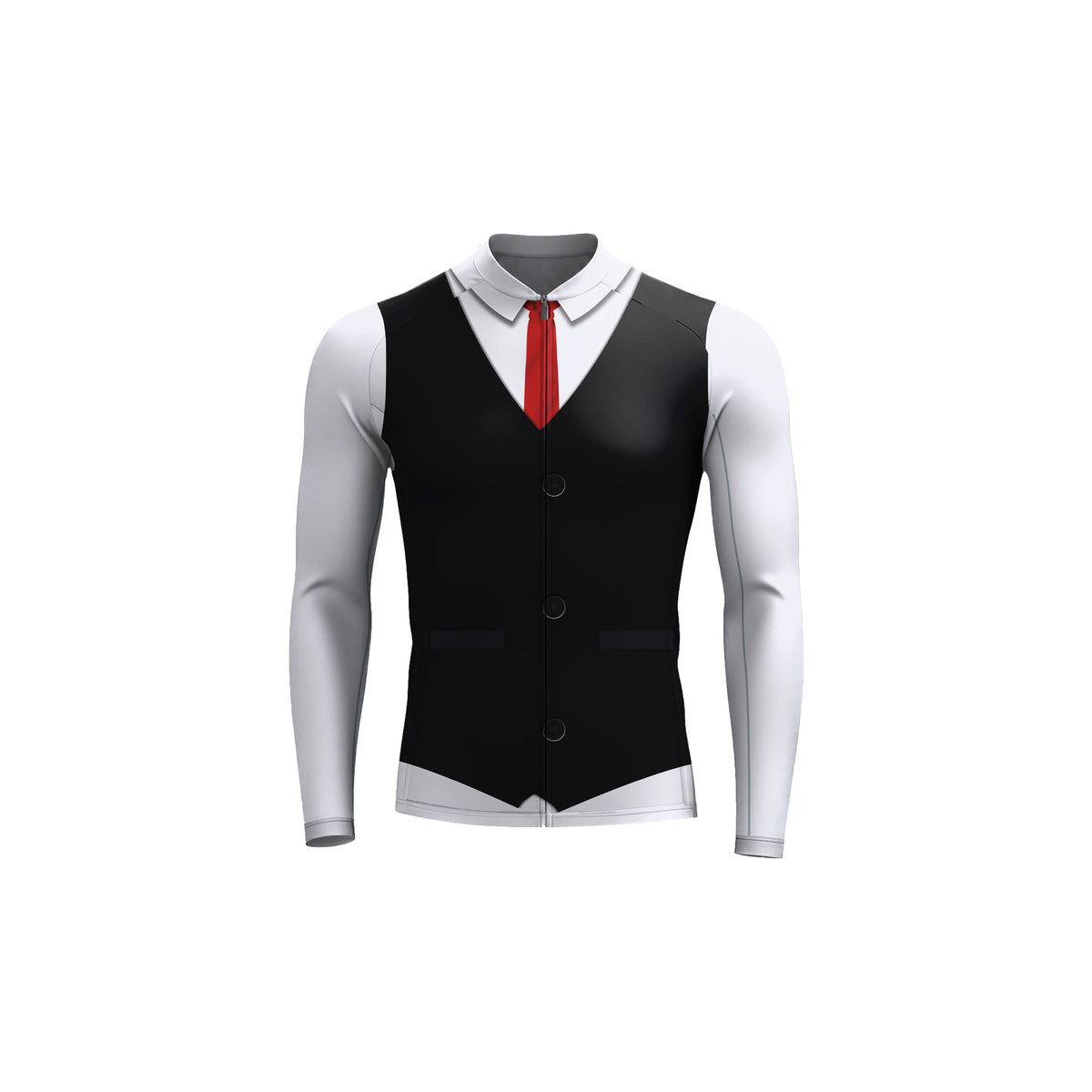 Conjunto ciclista de manga larga para hombre Matón elegante negro