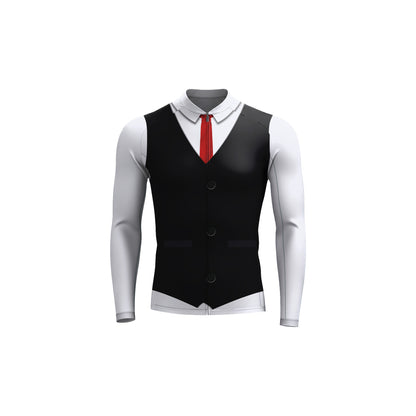 Conjunto ciclista de manga larga para hombre Matón elegante negro