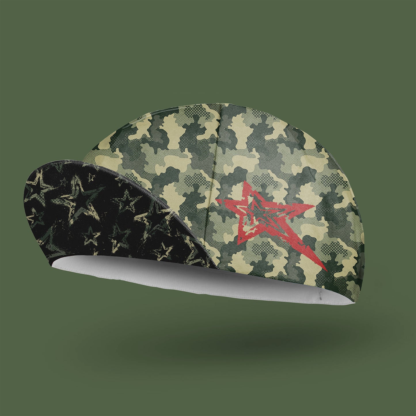 Camouflage Stars Cycling Cap